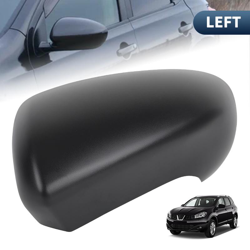 Door Side Mirror Cover Cap For Nissan Dualis J10 2007-2014 For Nissan Qashqai X-Trail J10 2007-2014 Driver/Passenger Side Texture Black Left