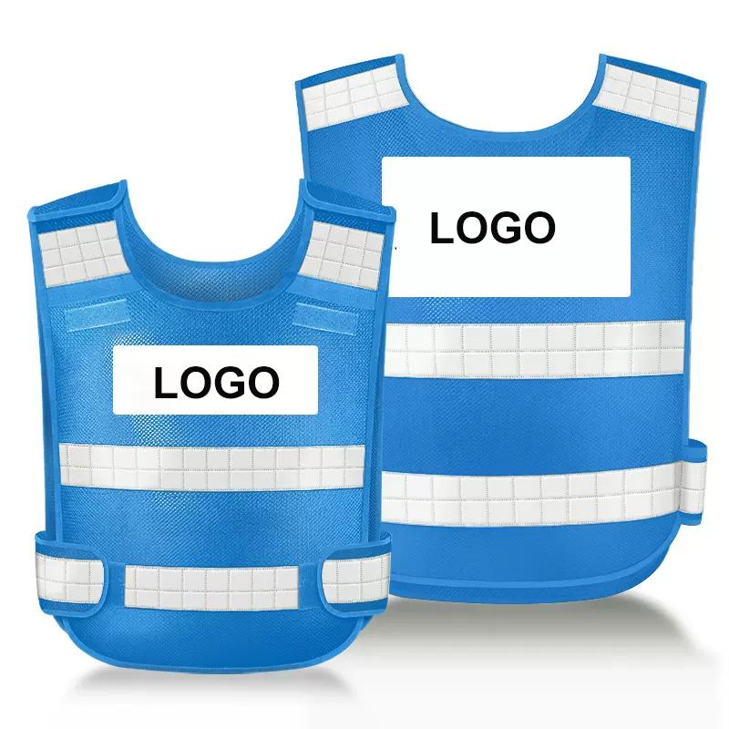 Motorcycle Reflective Running Vest Multifunctional Jackets Lattice Cloth Safety Traffic Police Jacket