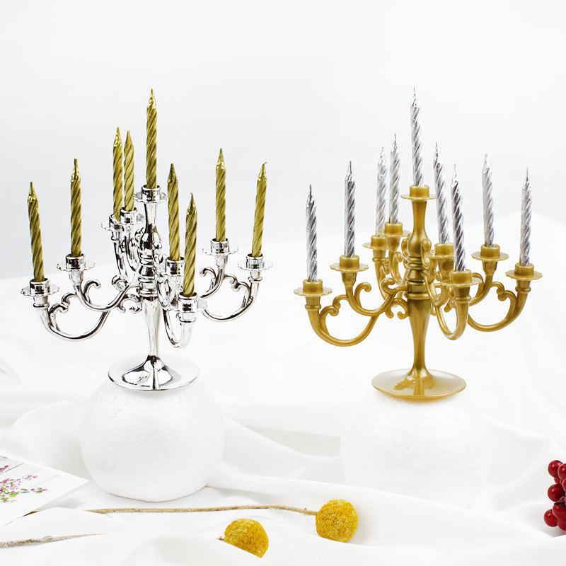Europäische Retro Kerzenständer Geburtstagstorte Kerze Dekoration