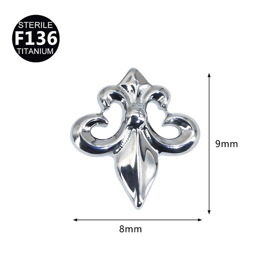 Titanium Fox Pigeon Heart Ear and Lip Cartilage Stud Jewelry
