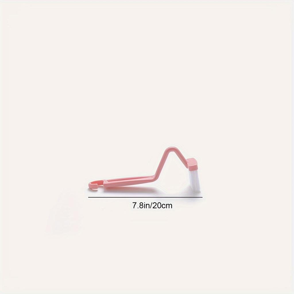 1 bucată perie de toaletă în formă de V, perie de toaletă mică, perie de curățare fără colțuri moarte, artefactul de baie de uz casnic