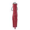 20Cm Front Lace-up Fish Mouth Thin Heel High Heel Low Boots Nightclub Stage Pole Dance High Heel Sole Short Boots YKC