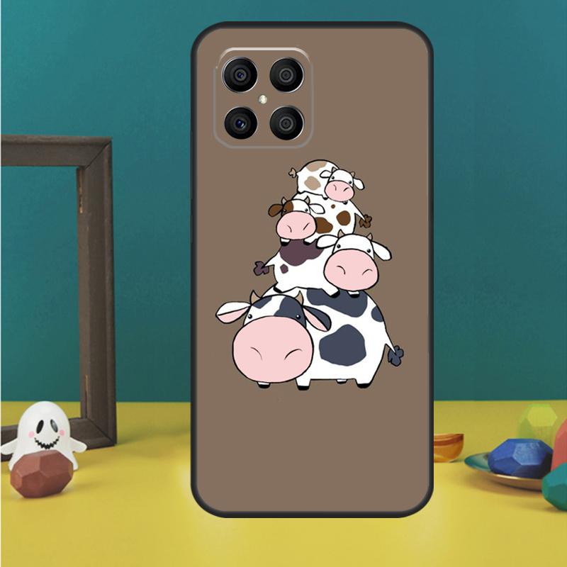 Animal Cute Cartoon Cow Case For Honor 200 Lite Magic 7 6 5 Pro Honor X9c X9b X9a X8b X8a X8 X9 50 70 90 Lite Cover Honor Magic6 Lite