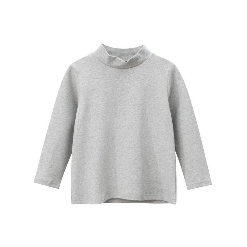 27Kids Baby Long-Sleeved Solid Color Mid-Collar Autumn Clothes Children's Clothing