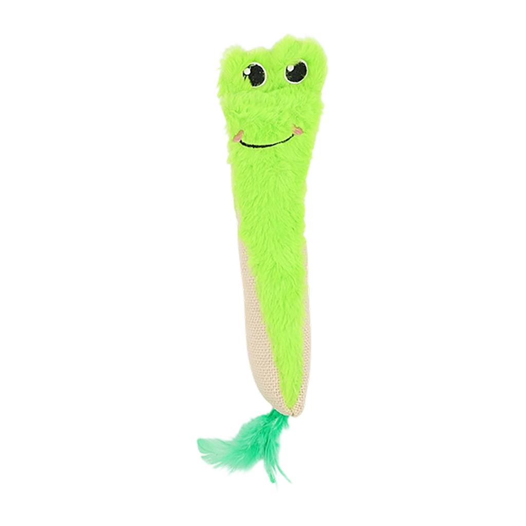 Cute Animal Shaped Pet Toy With Feather Tail, Soft Fabric Toy For Interactive Play And Exercise