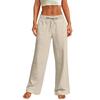Women's Loose-fitting Wide-leg Pants, Casual Loose-fitting Pants, High-elastic Waistband, Long Pants With Pockets