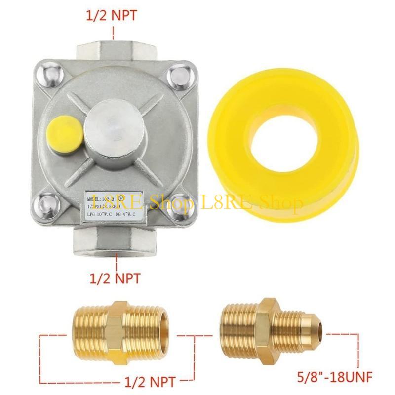 L8RE Explosions Proof Gases Regulator Low Pressure Valves Gases Regulator Conversion Adapter Suitable for Household Stove