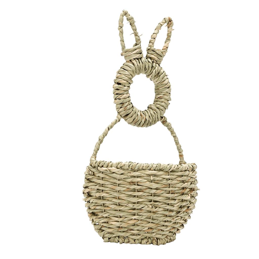 Easter Bunny Basket   Woven Hanging Unlined Wall   Spring Decor for Flowers Gifts