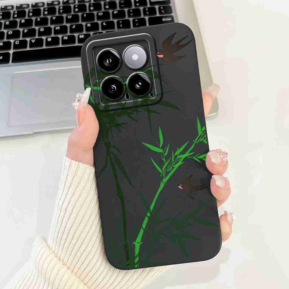 Cover For Xiaomi 14 Case Silicone Shockproof Soft Camera Protective Pattern Matte For Xiaomi 14 Mi14 Xiaomi14 5G 2023 Cases