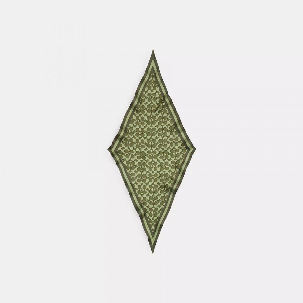 Coach Signature Silk Diamond Scarf Violet Mist