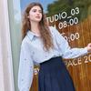 Betu Women's Striped Bow-Knot Print Lapel Shirt Jacket