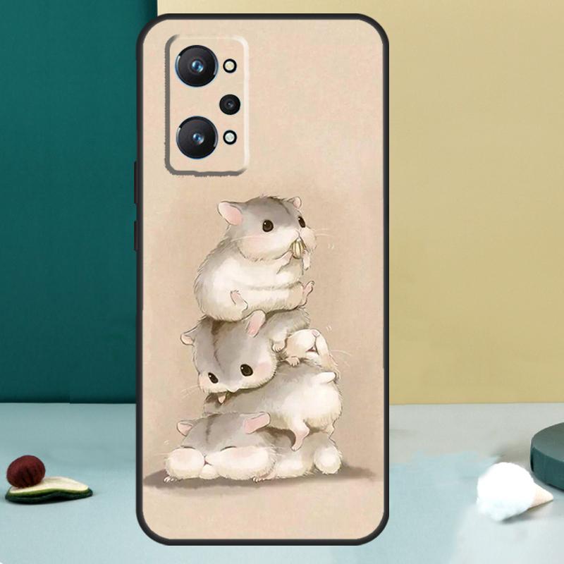 Cute Lovely Pet Hamster For Realme GT 7 Pro GT 5 6 6T C67 C61 C55 C53 C51 C21Y C25S C75 10 11 12 13 14 Pro Plus Case