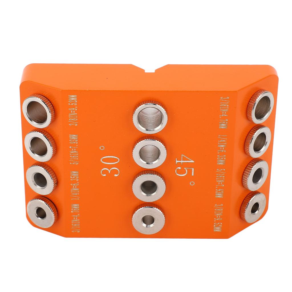 Angled Drill Guide Jig Aluminum Alloy 30 45 90 Degree Angle Drill Jig for Woodworking Railing
