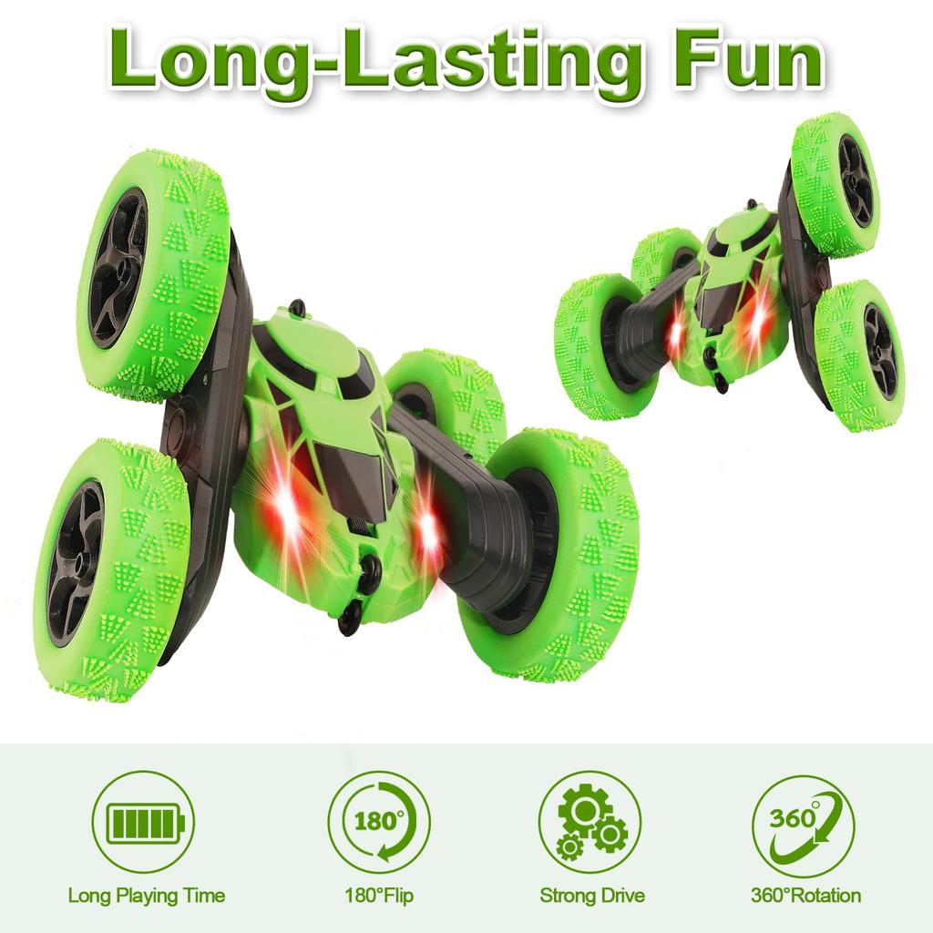 Tailtango RC Stunt Car for RC Car Toy with 2 Run Wireless Remote Control Car for Birthday Christmas Kids, 4-Wheel Drive, Double-Sided Driving,