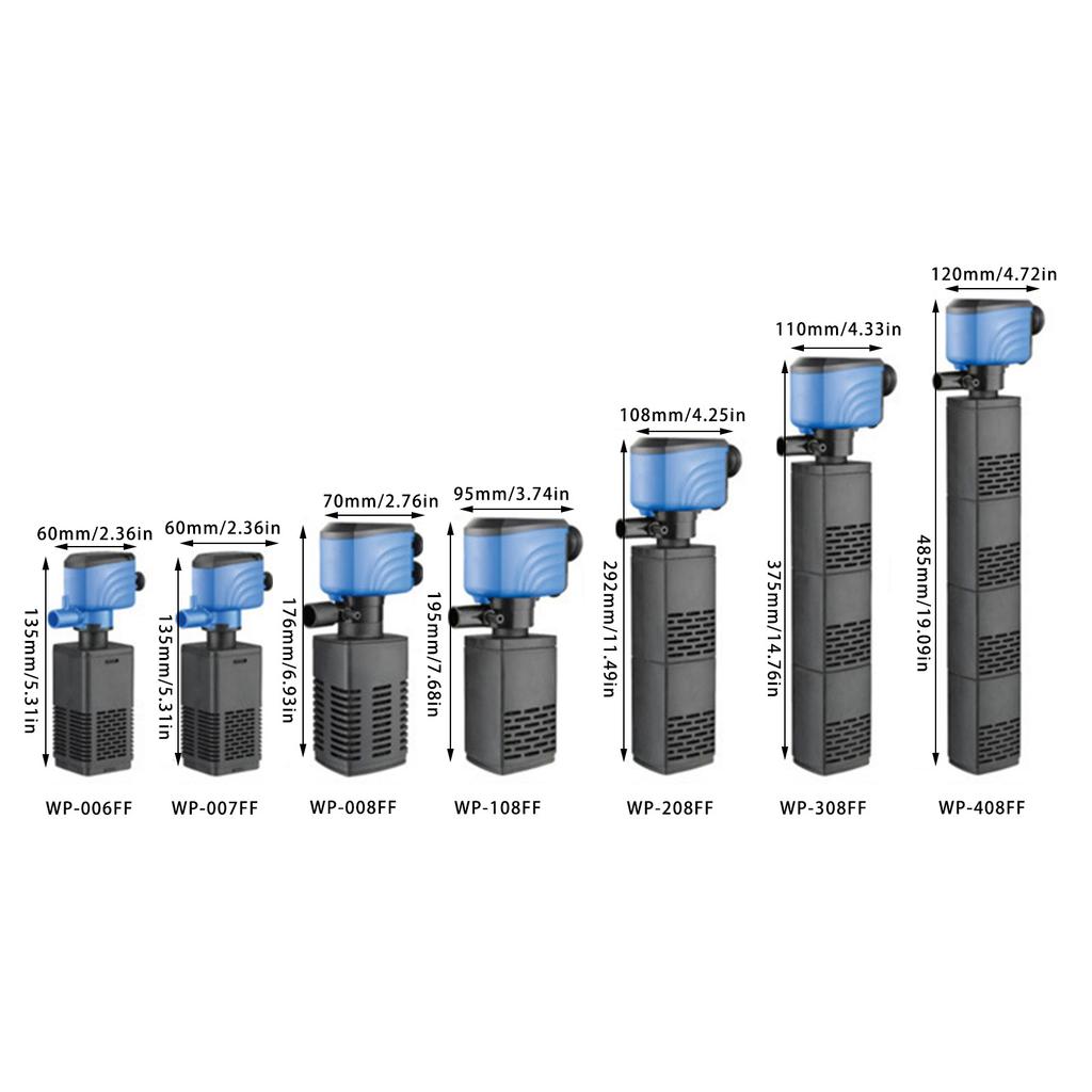 Low Maintenance 3 In 1 Aquariums Filter With Oxygenation And Circulations for Easy Installation and Maintenances