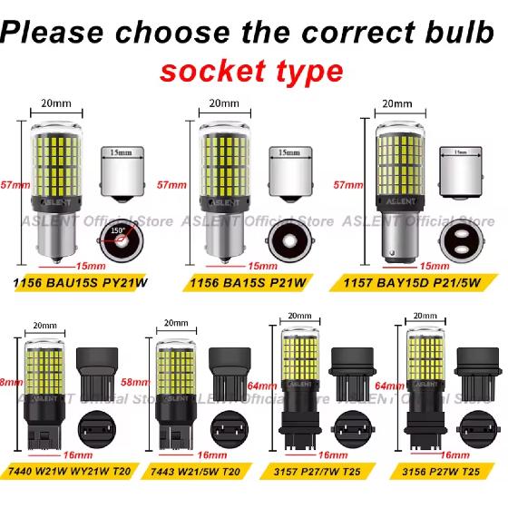 2x T25 3157 LED Bulbs High Power 144 SMD Turn Signal Brake Tail Light AmberTurn Signal 2