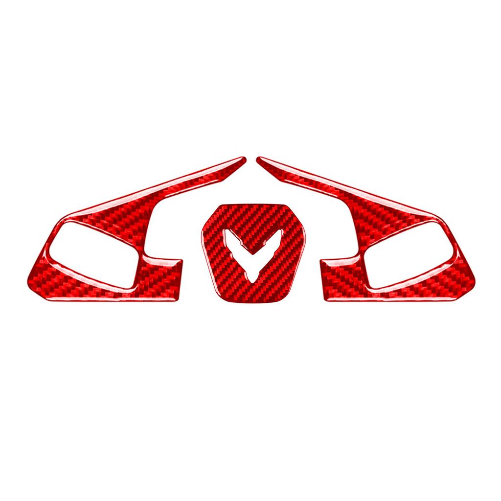 Carbon Fiber Steering Wheel Trim for Chevrolet Corvette C8 -2024