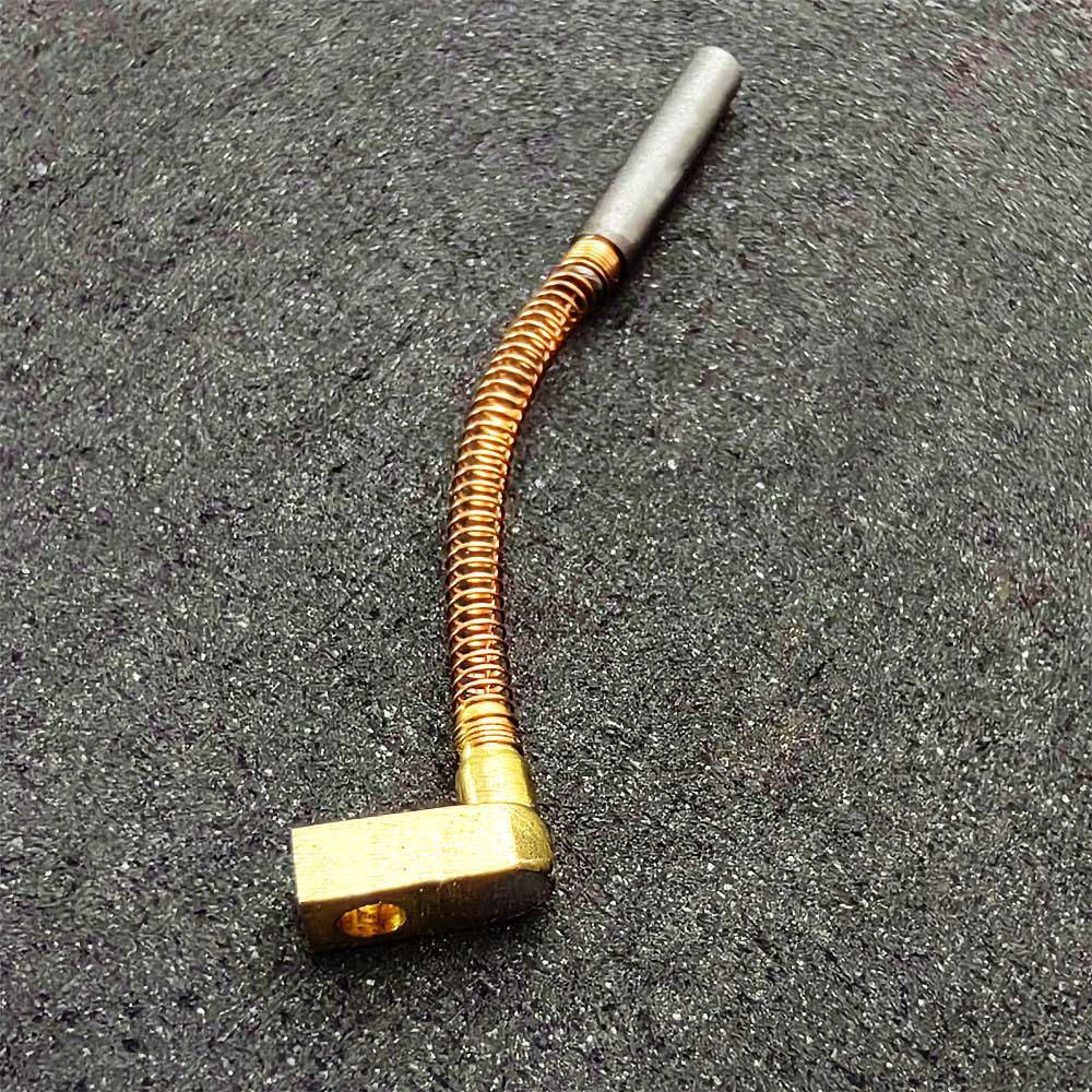 TSK AWD300T Spindle Motor Slotting Machine Carbon Brush, 2.7x18mm, Total Length 47mm, with 3x17mm Copper Bushing.