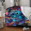 1Pc Lilo Stitch Tropical Adventure Blanket For Couch Bed Plush Cozy Fuzzy Blanket Super Soft Warm Blankets For Fall And Winter 091884
