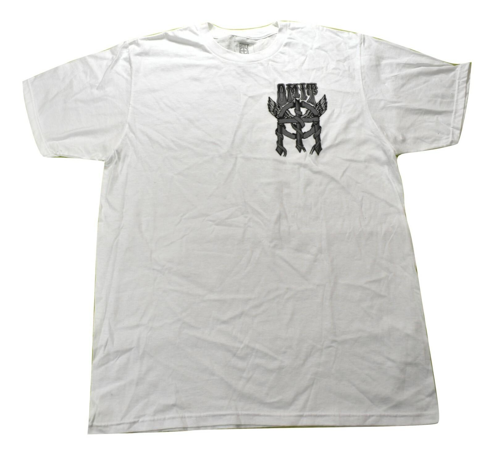 New Omit Mens White Tee Shirt L L