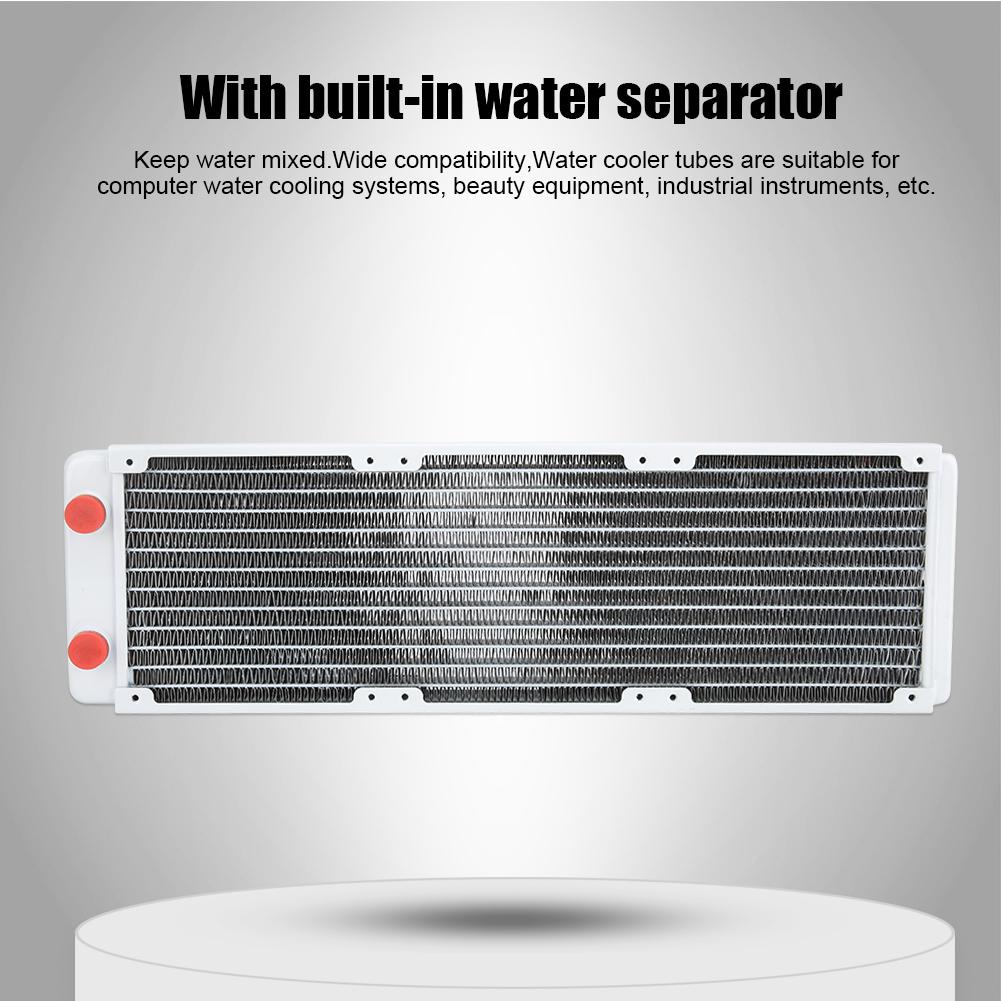 White Copper PC Heat Sink Water Cooling Radiator 360mm for Industrial Instruments