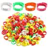 60 Pcs Chicken Foot Ring Adjustable Size, Poultry Leg Number Tag Buckle
