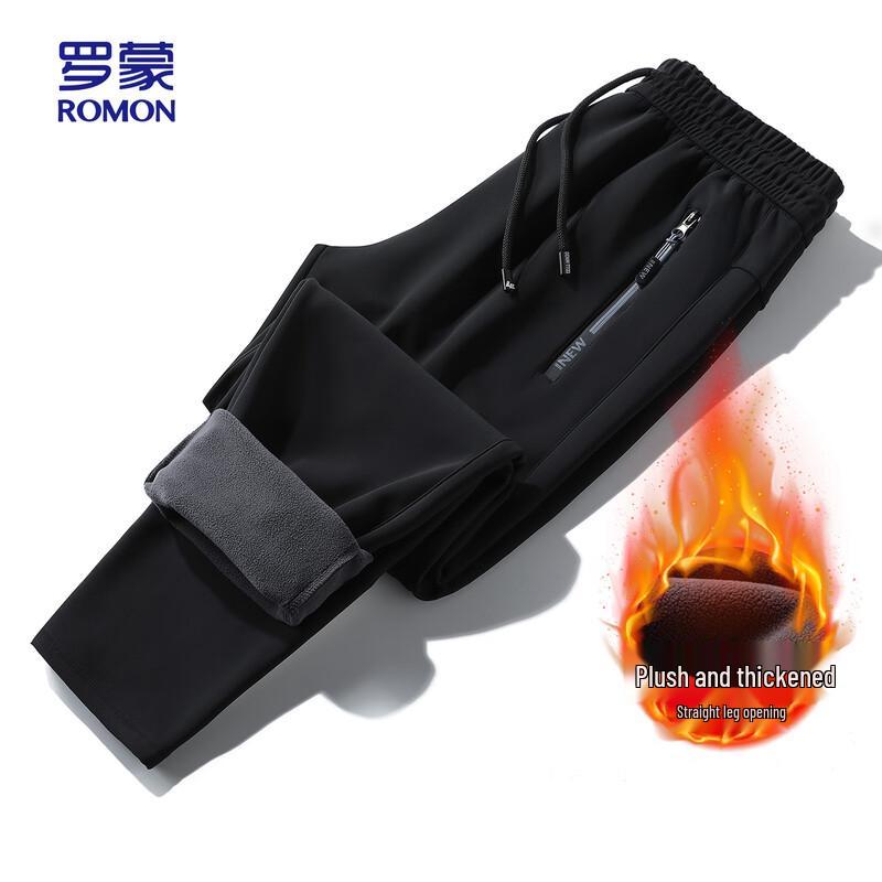 

ROMON Men s Fleece Lined Straight Leg Casual Pants 3XL 185