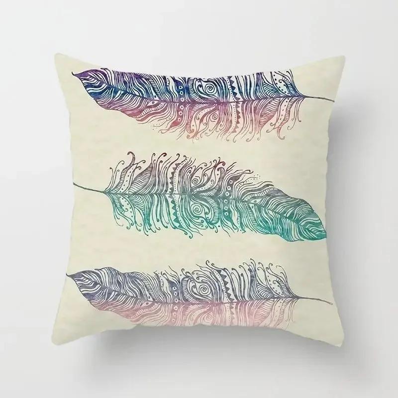 Simple Green Pattern Decorative Pillowcase Car Ornaments Office Living Room Sofa Home Pillowcase