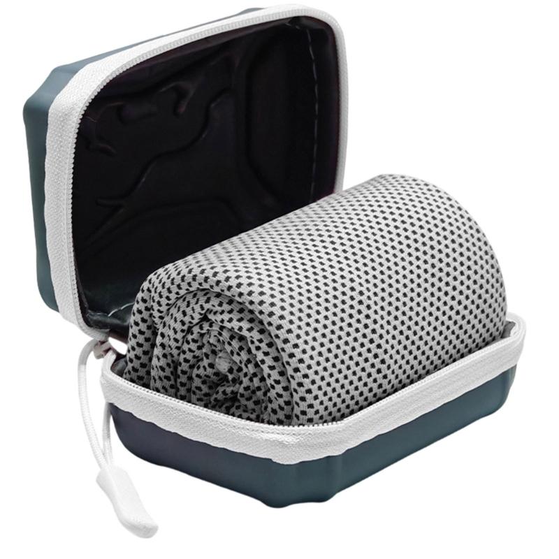 Summer Sports Towel With Storage Case for Daily Gym Bags and Hiking Days, Reusable Sweat Wipe Towel for Travel Use