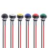 6PCS 12MM Momentary Push Button Switch Waterproof Pre-Wired Red Black ON Off Round Buttons For Car Truck