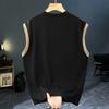 Men's Plus Size Letter Print Sleeveless Tank Top, Casual Breathable Vest (5XL-12XL)