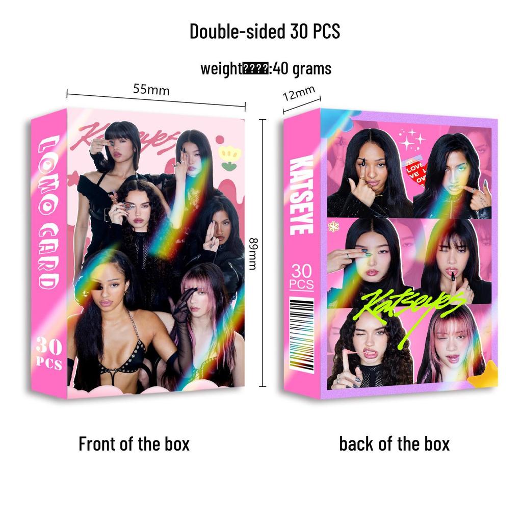 KATSEYE 'Beautiful Chaos' Comeback LOMO Cards - 30 Double-Sided Sheets