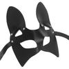PU Leather Cat Costume Prop Soft Handmade Mysterious Punk Gothic Style Black Cosplay Cat Face Cover Simple Tanning Edge