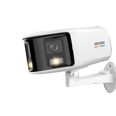 Hikvision 180° panoraminė lauko laidinė spalvota naktinio matymo stebėjimo kamera su dvipuse garso sistema