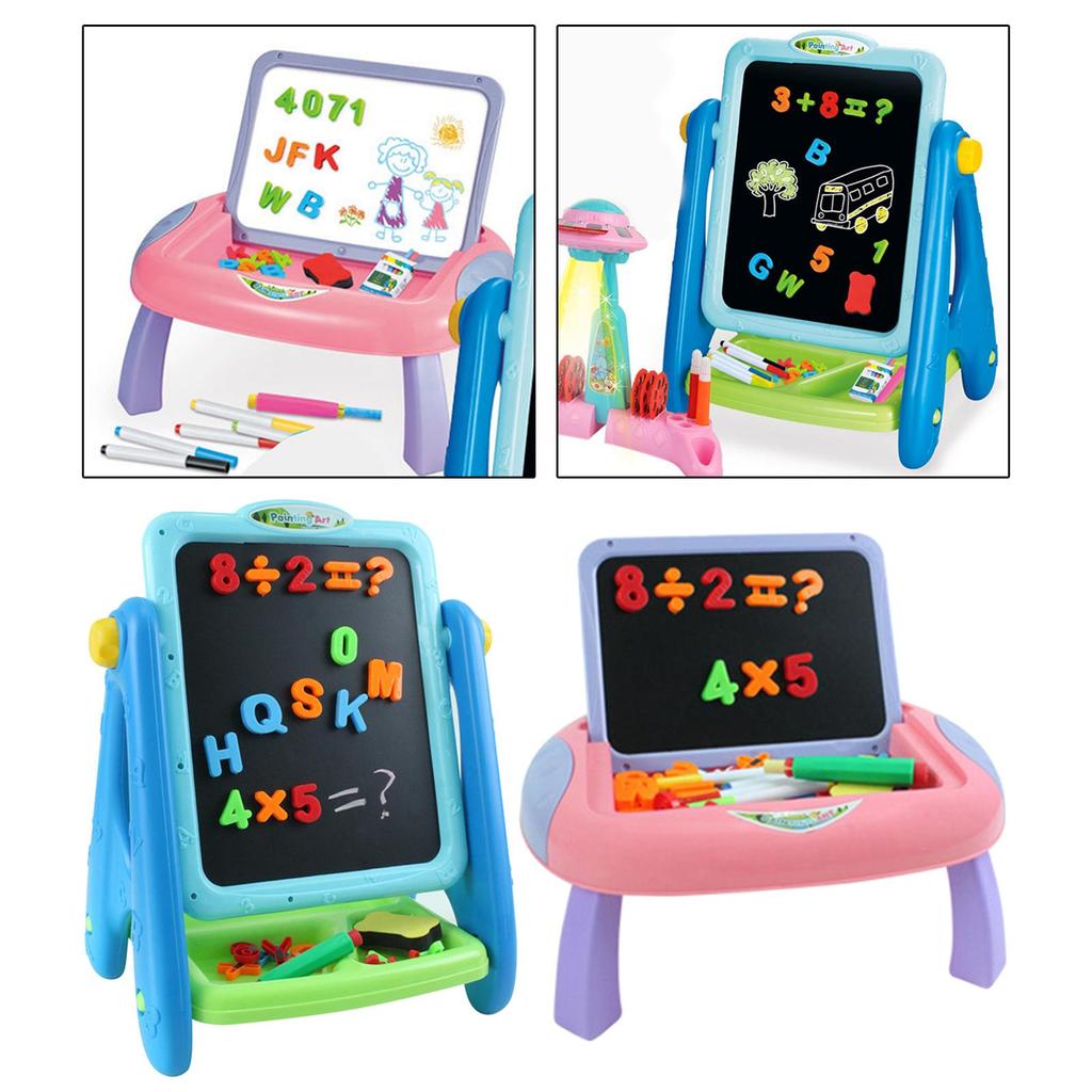Art Easel for Kids, Double-Sided Easel, Board for Toddler, Art Accessories with and Letters, Educational Toys