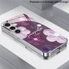 Purple Flower Oil Painting Pattern 2D Phone Case for Samsung S26 S25 S24 S23 S22 S21 S20 A56 A36 A16 - Electroplated Glass