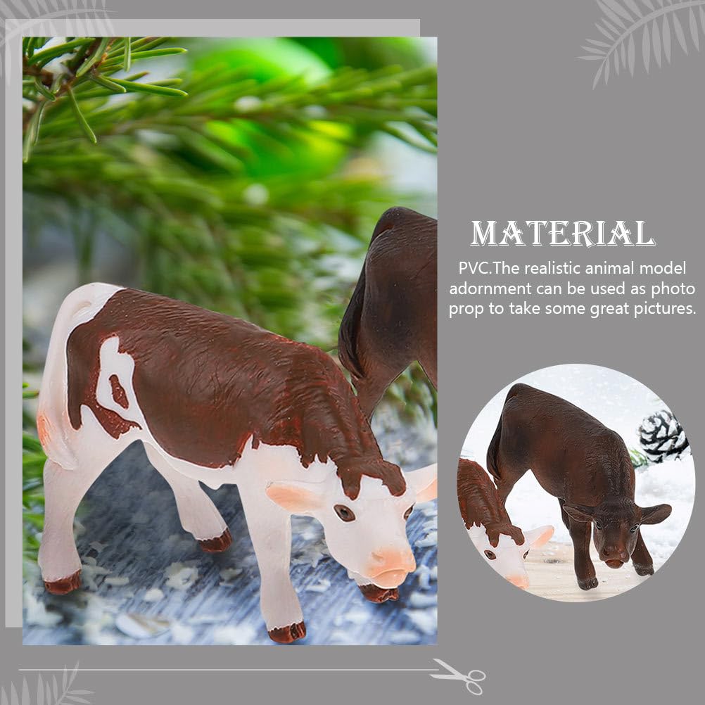 Vaguelly 5-Piece Farm Animal PVC 2.95-Inch Mini Animal Models, Kids Toys, Great for Home Decor and Photo Props