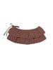 Kirsh Ruffle Wrap Knit Skirt [Brown]