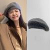 Französischer lässiger Damen Mohair Wollmischung Gestrickte Baskenmütze Mütze Beanie Winter