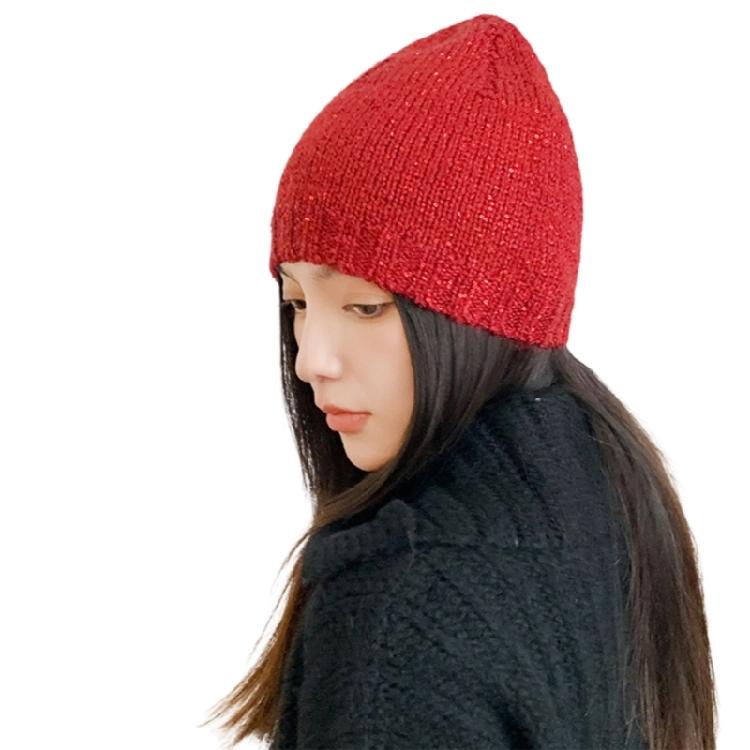 Trendy Beanies Sequins Hat for Party Goers Stage Performances Knit Hat