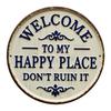 Funny Home Metal Wall Hanging Plaque This Is My Happy Place Do Not Ruin It Garden Fence Door Sign For Farmhouses Decors