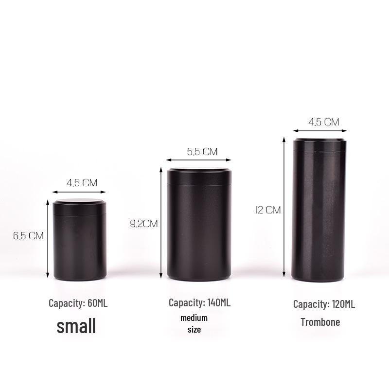 Mini Aluminum Alloy Sealed Tea Can - Compact Metal Storage for Loose Leaf Tea
