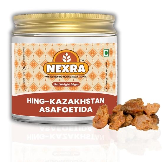 Nexra Hing – 30g Pure Asafoetida from Kazakhstan | 100% Natural Heeng | Strong Aroma & Flavor | No Additives | Ideal for Indian Cooking & Jain Recipes 30GM