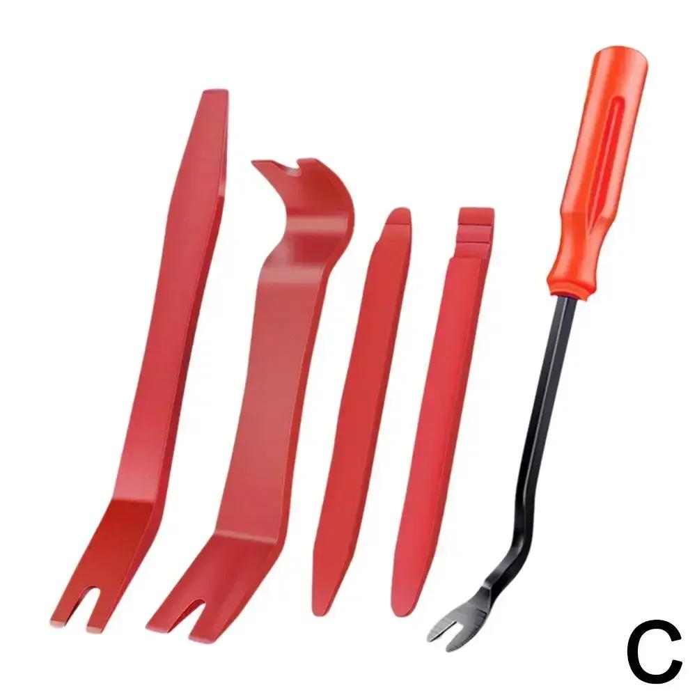 5PCS Auto Dismantle Tools Kit - Easy-to-Use Plastic Pry Tool Set for Car Door Clips, Radio Panels & Audio Repair