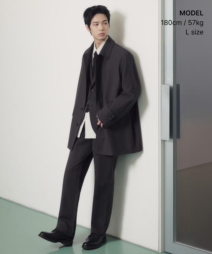 Musinsa Standard [City Workers] Woolish Car Coat [Gunmetal]