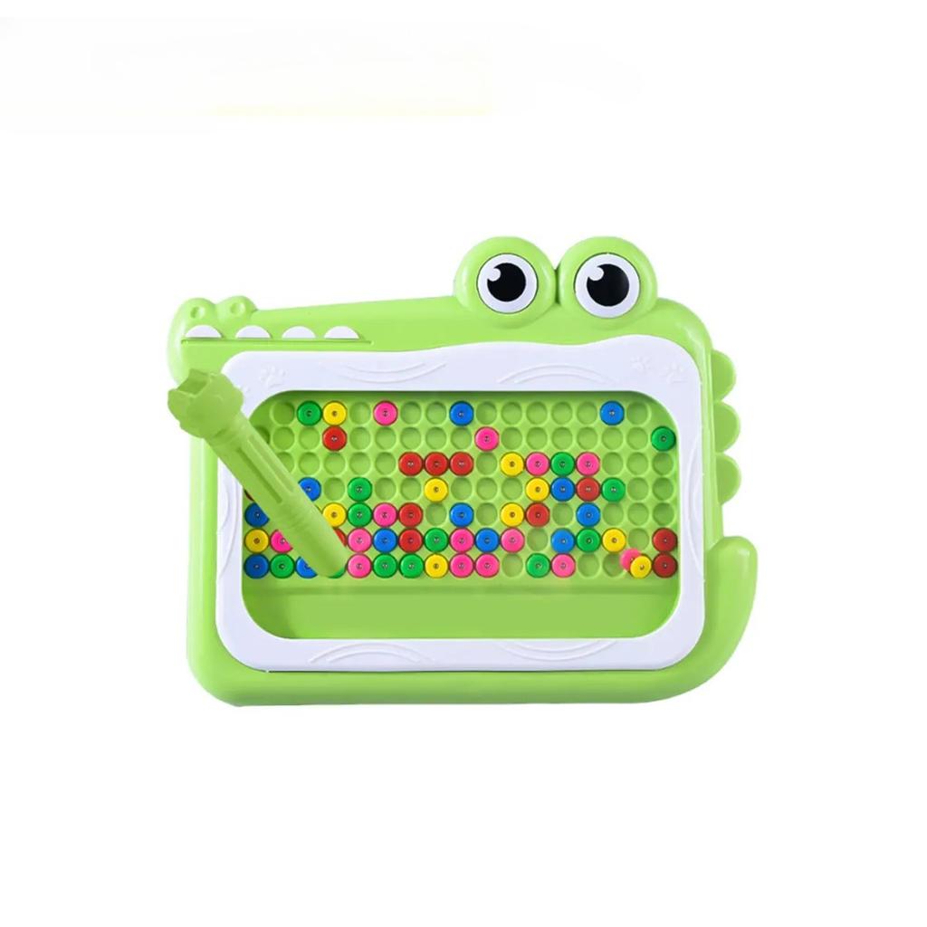 Kids Magnetic Beads Doodle Board with Puzzle Pen Drawing Toys for Children 3-8 Years Montessori Game Education Gift