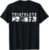Triathlon T-Shirt Schwimmen Radfahren Laufen Geschenk Triathlon Cooles T-Shirt Herrenbekleidung Anpassbare Personalisierte Kleidung Camisas