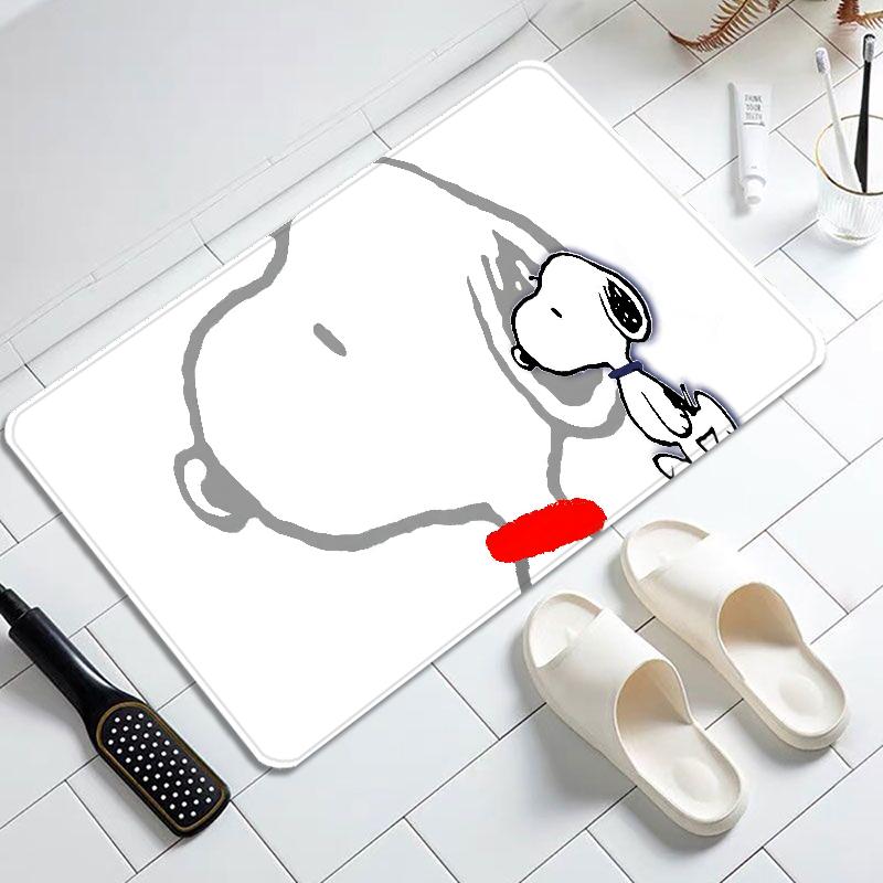 Cartoon Cute S-SnoopyS Door Mat Entrance Non-slip Doormat Washable Kitchen Carpet Hallway Rugs Bathroom Bath Door Mats