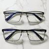 Men's Classic Square Presbyopia Glasses Anti Blue Light Reading Glasses 0 TO 6 0 Spring Legs Business Full Frame