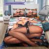 Cartoon Pattern Bedding Quilt Set Quilt Cover Pillowcase Home Decoration Birthday Gift (1 * Duvet Cover + 2 * Pillowcase, Without Core)